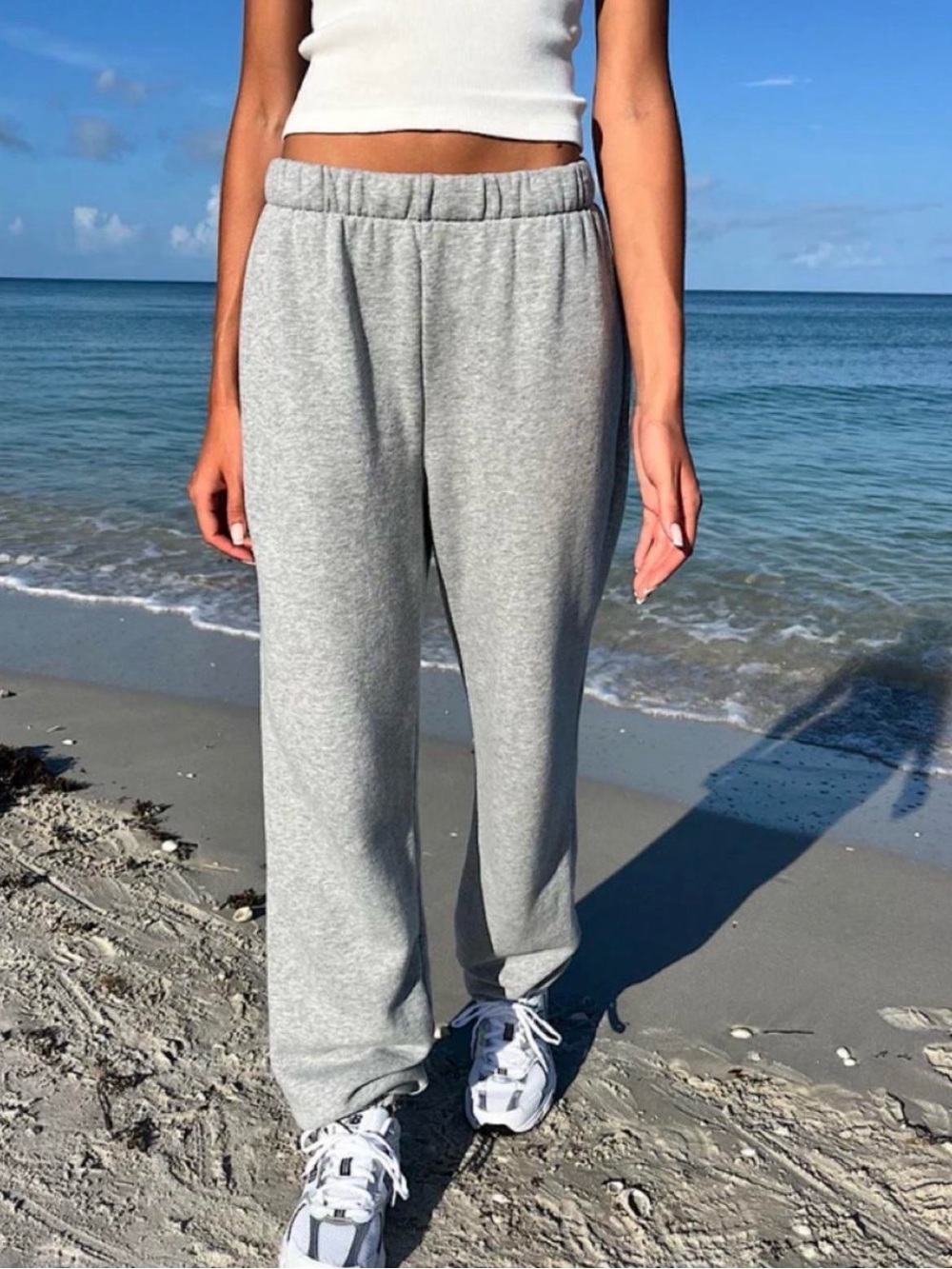 Brandy Melville Gathered Ankle Gray Sweatpants Sz XS-S